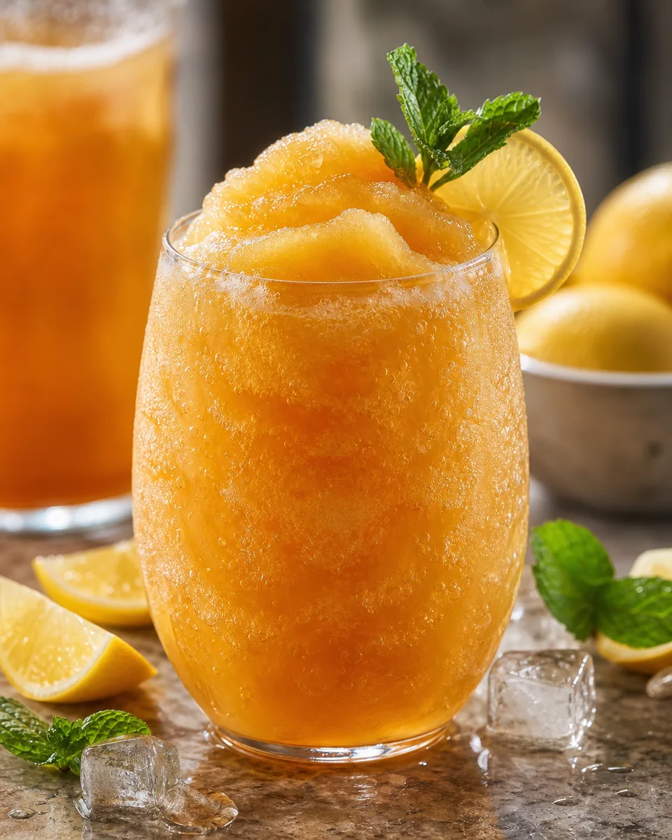Black Tea Lemonade Slush frozen slush drink