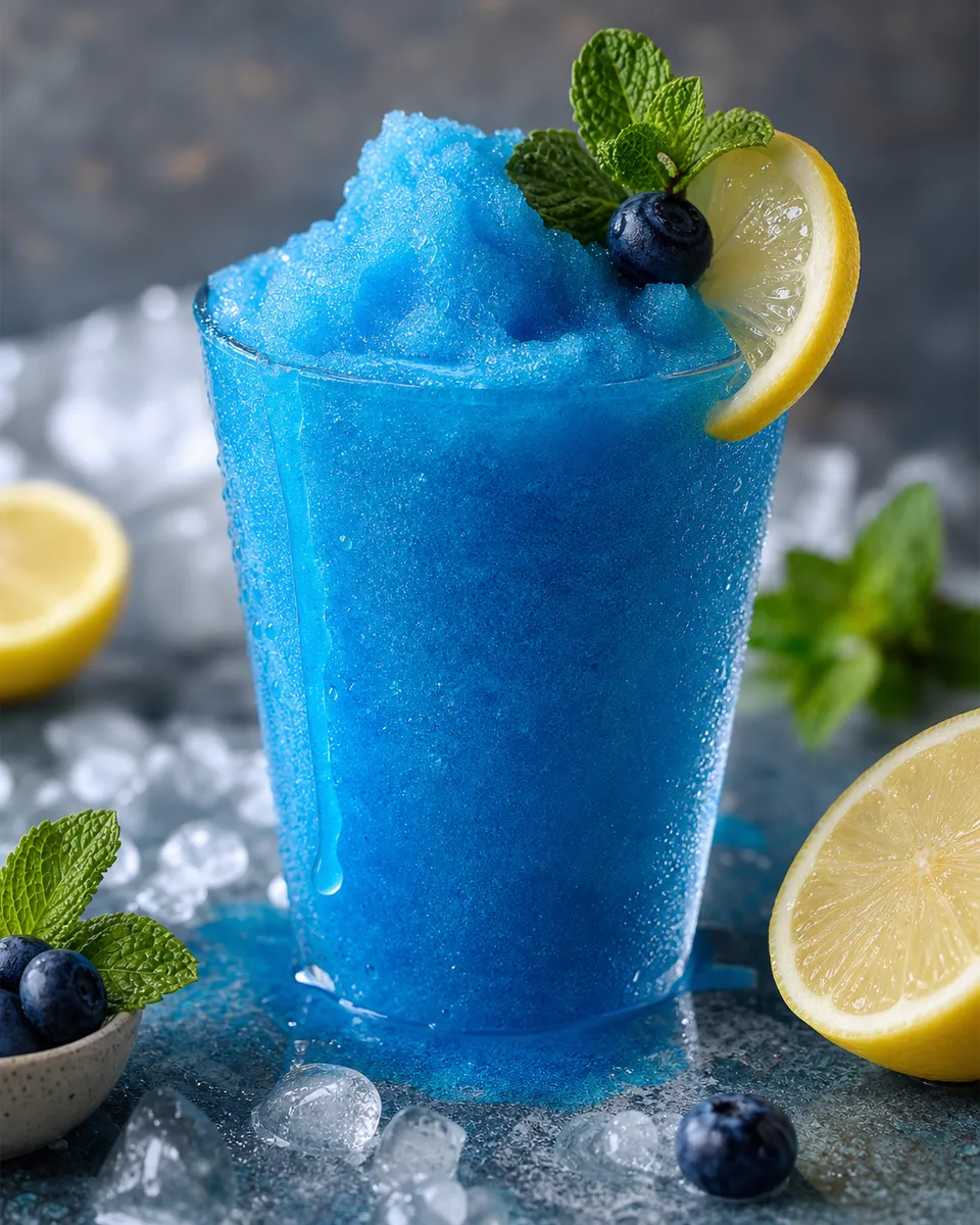 Blue Lemonade Slush frozen slush drink