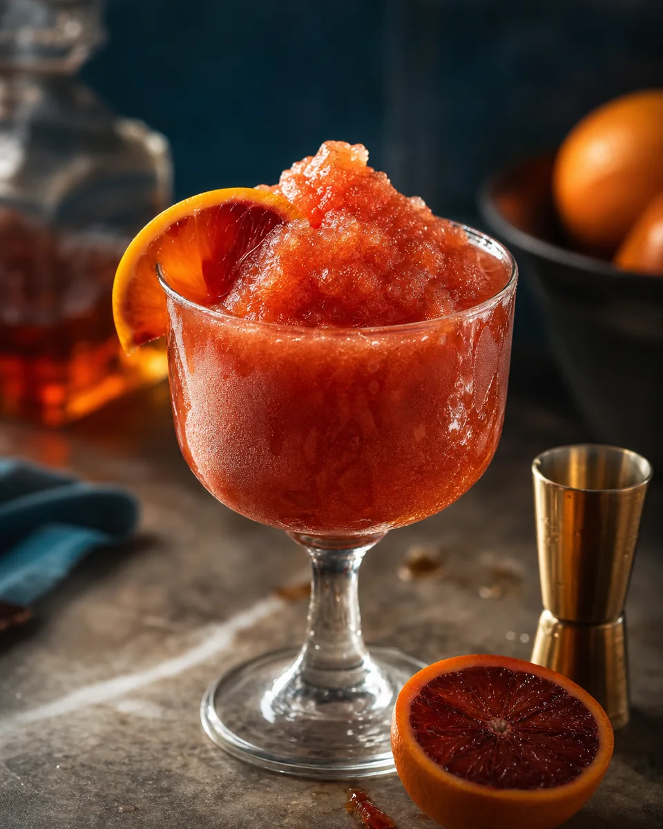 Boulevardier frozen slush drink