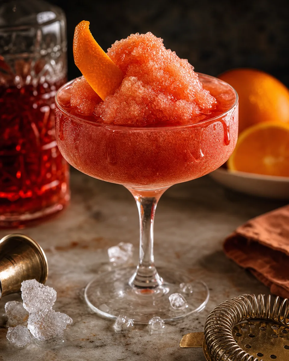 Classic Negroni frozen slush drink