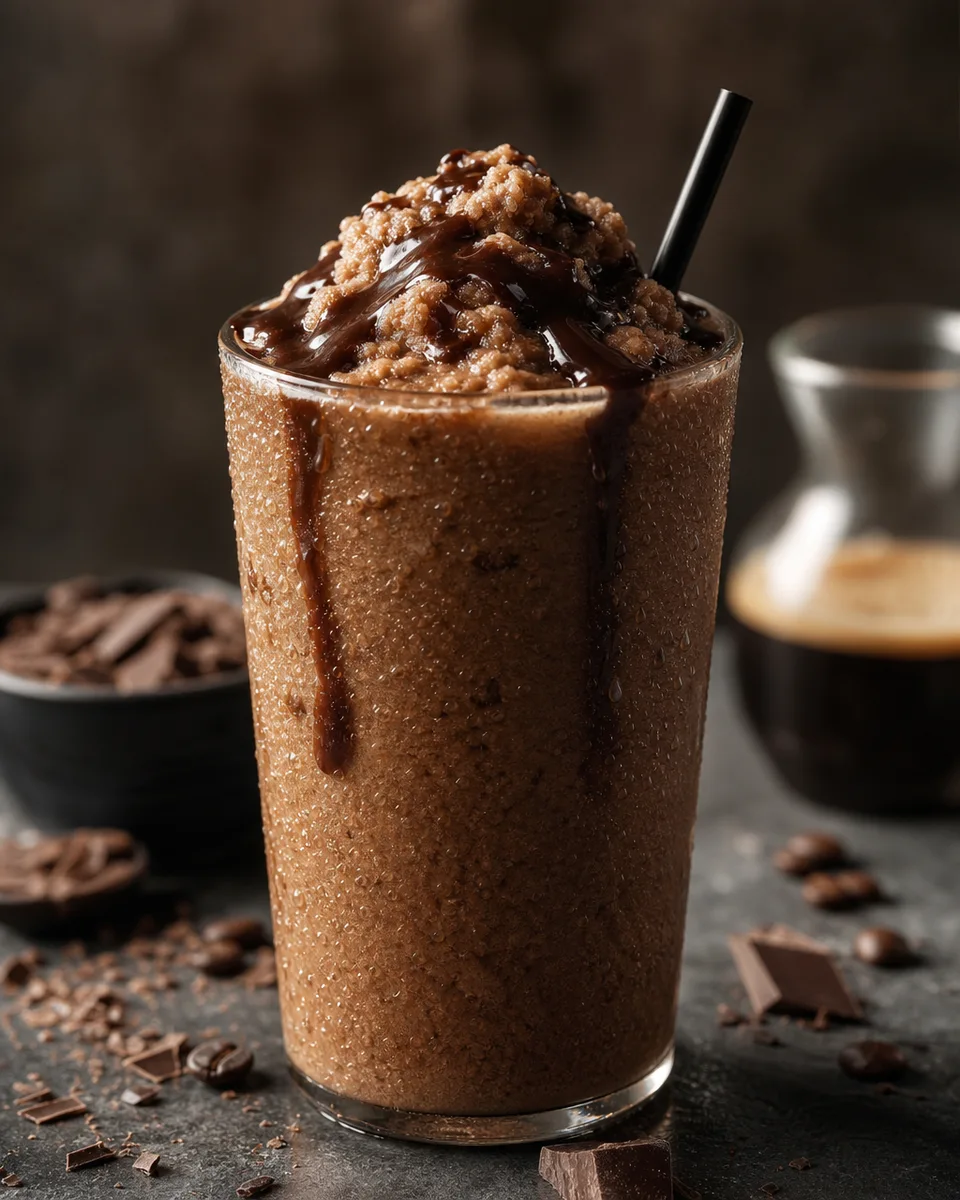 Iced Mocha Slush with a creamy coffee-chocolate finish