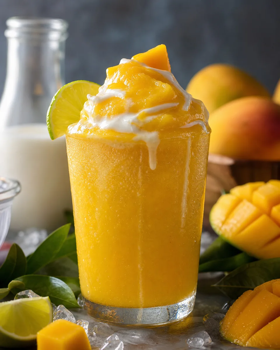 Mango Lassi Slush frozen slush drink