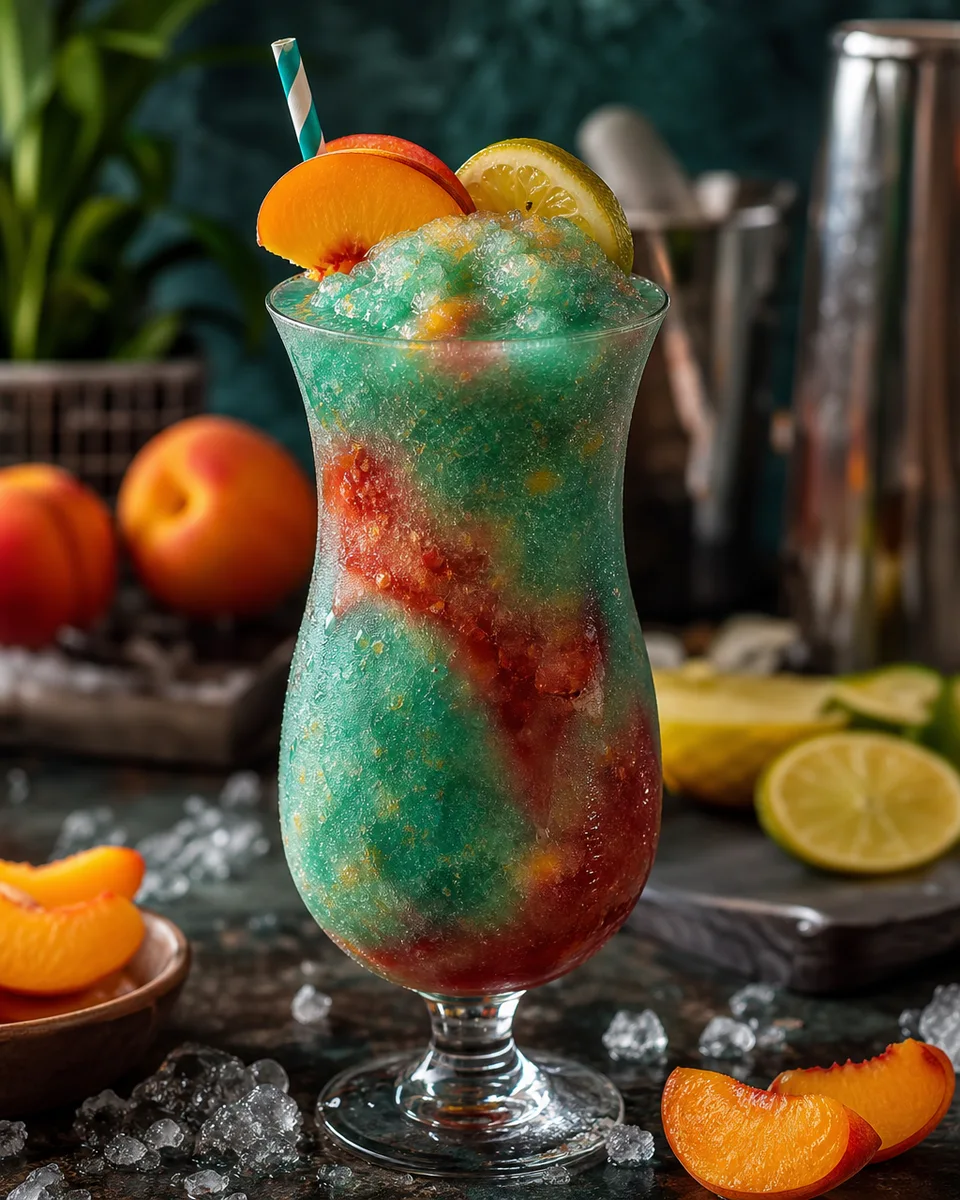 Peach Citrus Long Island Slush frozen slush drink