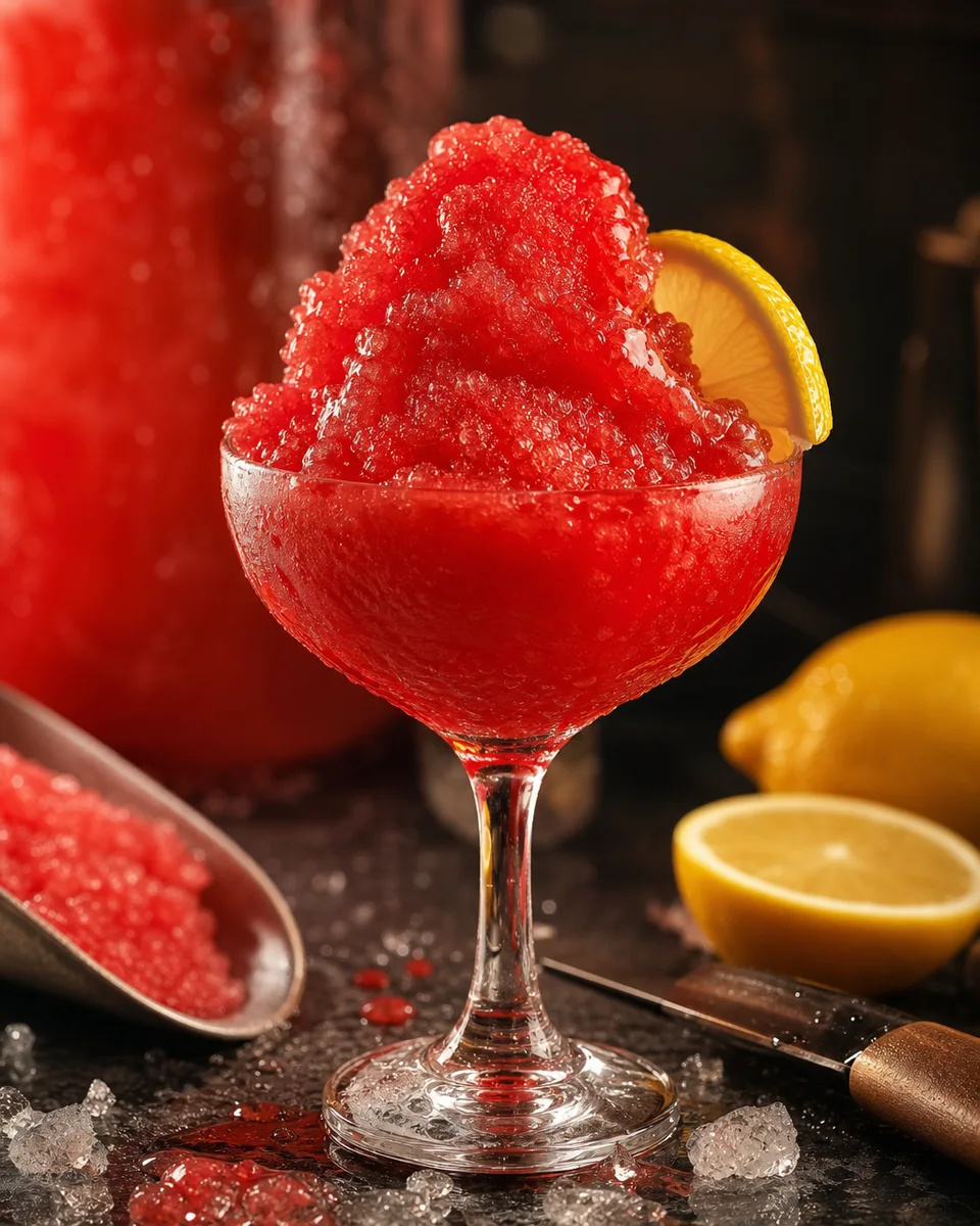 Scofflaw Rye Cocktail frozen slush drink