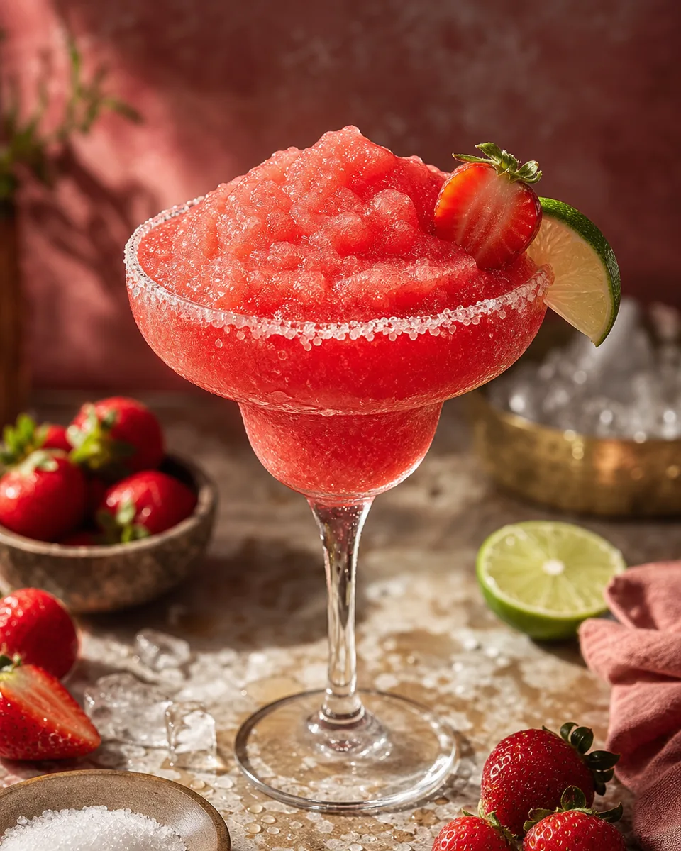 Strawberry Margarita Slush frozen slush drink