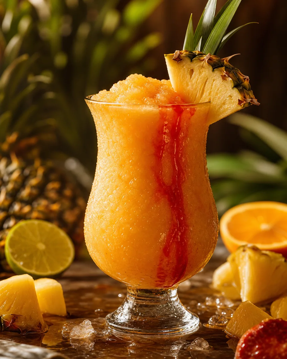 Tropical Rum Punch Slush frozen slush drink
